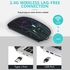 Generic LED Wireless Mouse 2 In 1 Receiver 800 / 1200 /1600 Black