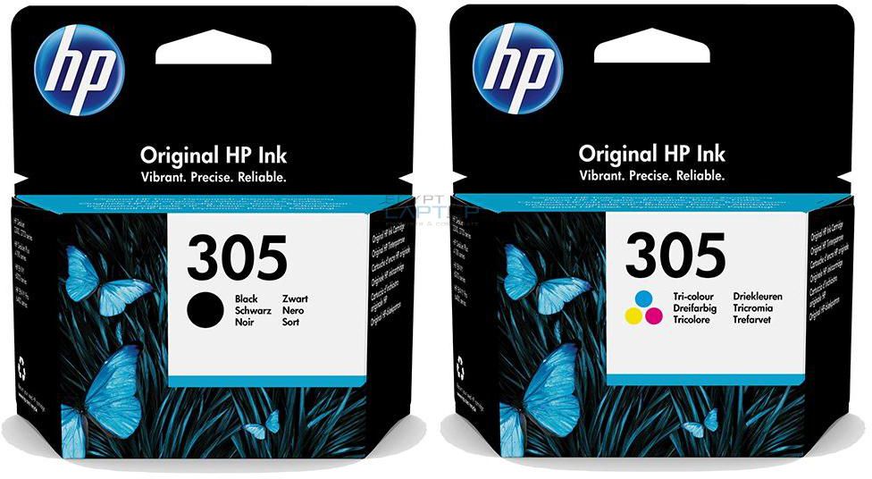 HP 305 Black + Tricolor Original Ink Cartridge