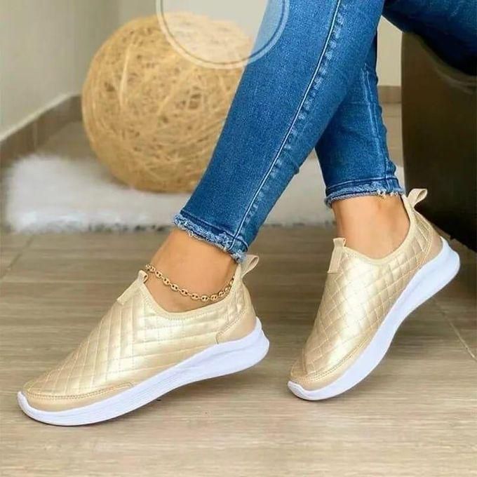 24 7 FASHION Ladies Fashion Sneakers Shoes, Fancy Classy- Silver Color