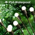 10 مصابيح LED تعمل بالطاقة الشمسية، 2 حزمة من مصابيح اليراع الشمسية، مصابيح حديقة جديدة مطورة مقاومة للماء، مصابيح شمسية متارجحة لتزيين مسار الحديقة (ابيض دافئ)