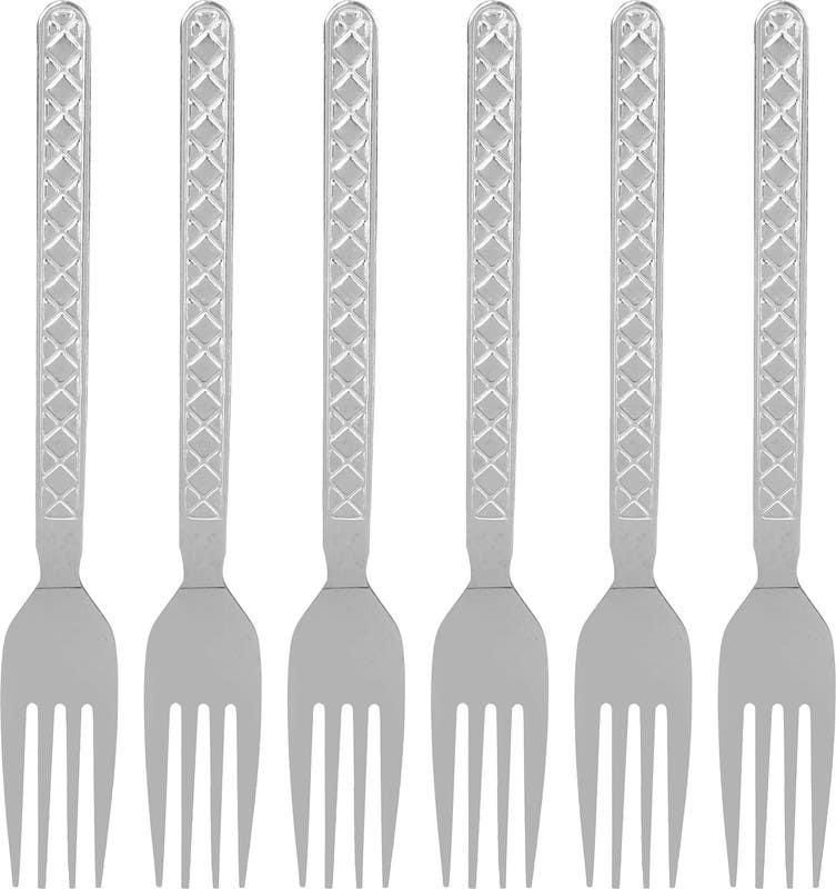 Get El Hoda Stainless Steel Dinner fork Set, 6 Pieces - Silver with best offers | Raneen.com