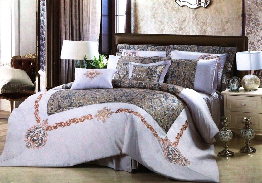 Luxury Embroidered Comforter set 8 piece, King size by Fieldcrest, B-H868