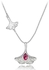 Ninabox White Gold Plated Made With Swarovski Crystal Long Pendant Necklace Model NH00833