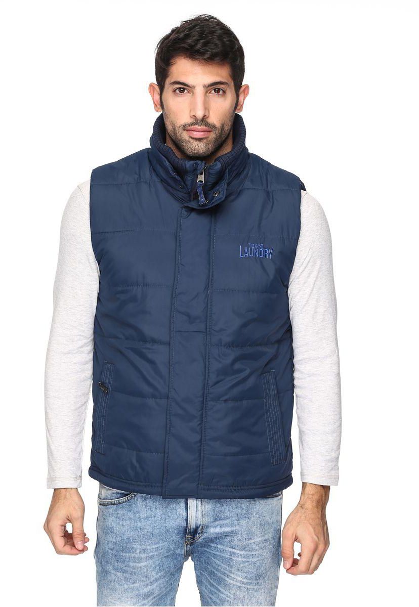Tokyo Laundry 1J5018A Bernoulli Quilted Vest for Men - Midnight Blue