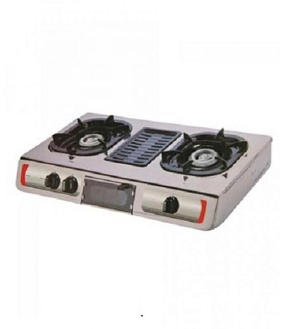 AKAI Double Burner Gas Cooker With Grill