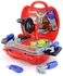 Little Story - Mechanic/Junior Builder Toolbox Set (19 Pcs) - Red- Babystore.ae