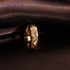 Womans gold plated ring decorated with 18 carat diagonal stripes (size 11) NO.R80