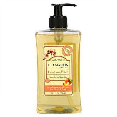 A La Maison de Provence Liquid Soap For Hand & Body Heirloom Peach 16.9 fl oz 500 ml