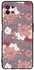 Protective Case Cover For Oppo K9x Choclate Color Floral Pattern