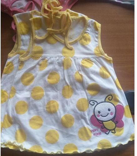Fashion Baby Single Piece Dresses - White Yellow Polka Bee Dress