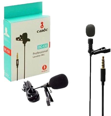 Hands Free Wired Condenser Mini Lavalier Microphone DC-C6 (Black)