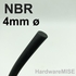 Hardwaremise NBR Cord 4mm Buna-N O-Ring Cord Nitrile Rubber Round