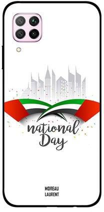 Skin Snap Case Cover -for Huawei Nova 7i National Day Uae نمط برسمة علم الإمارات العربية المتحدة ومطبوع بعبارة "National Day"