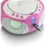 Lenco SCD-650PK Portable FM Radio with CD/Mp3/USB with LED Lighting - Pink