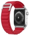 For Apple Watch All Series (42 44 45mm) & Apple Watch Ultra (49mm) Nylon Sport Replacement Strap Bands With Adjustable Closure - Red