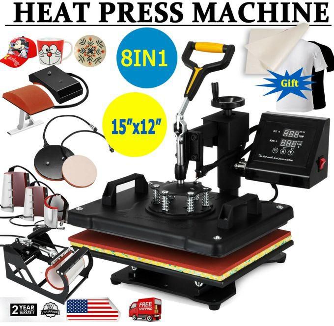 8 In 1 Combo Heat Transfer Machine Sublimation/Heat Press Machine