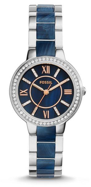 Fossil ES4009 Stainless Steel Watch - Blue/Silver