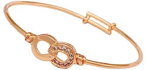 Kids Girl Bracelet Free Size (D=5-6 Cm ) Chinese Gold Plated And Zircon Lobes, The Amazing Design Of Infinity, Gift