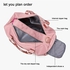 Sport Gym Duffle Travel Bag for Men Women Duffel with Shoe Compartment, Wet Pocket，Lightweight Carryon Gymbag (Pink)