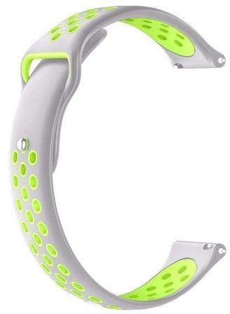 Silicone Dotted Replacement Band For Honor Magic Watch 2 46mm White/Green