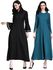 Black Abayas For Women Islamic Clothing Hijab Flowers Embroidery Muslim Maxi Dress Bangladesh Kaftan Long Robe