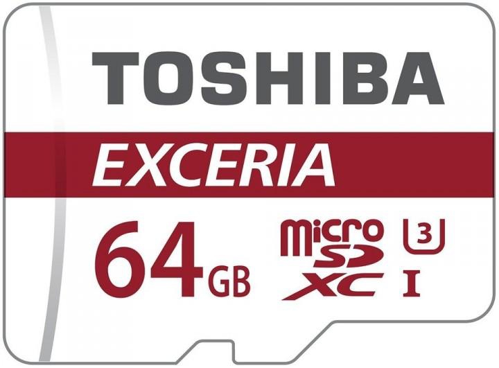 Toshiba THNM302R0640E M302 Exceria 90MBPS Micro SD Card 64GB Red W/ Adaptor