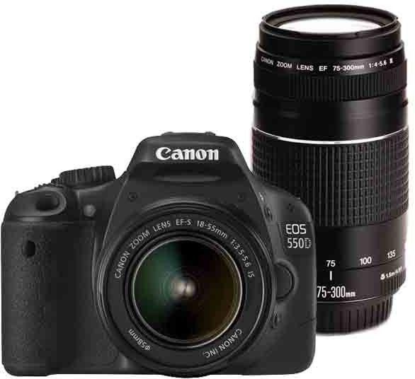 سعر ومواصفات Canon EOS 500D Double Zoom 18-55 / 75-300 Kit من jadopado