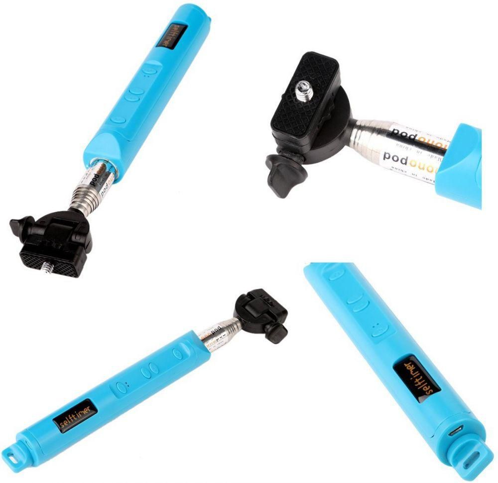 Wireless Remote  Camera Extendable Monopod for iOS and Android System Samsung,Sony,Htc, Etc (Blue)