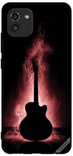 Protective Case Cover For Samsung Galaxy A03 Guitar Reflection In Dark