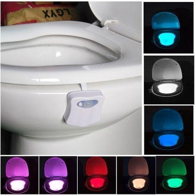 8 Colors Indoor Night Motion Sensor LED Toilet Seat Cover Light-bowl Lamp