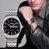 Generic 9125 Mens Quartz Wristwatch Luxury Fashion Brand Waterproof Stainless Steel Fashion Men Watches - Silver