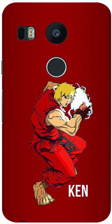 Stylizedd Google Nexus 5X Slim Snap Case Cover Matte Finish - Street Fighter - Ken (Red)