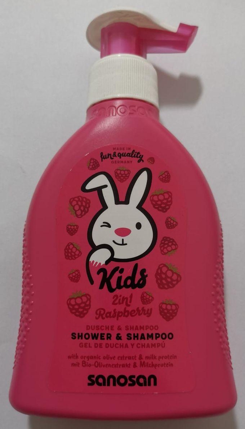 Sanosan Shower Gel And Shampoo For Kids - Raspberry