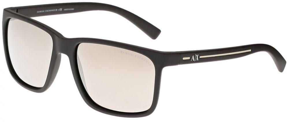Armani Exchange Square Silver Men's Sunglasses - AX4041S  Matte Brown