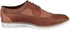 Steps Dotted Accent Round Toe Lace-up Oxford Shoes for Men - Dark Brown, 44