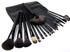 Professional Make up Brushes Set 24pcs with Synthetic Leather Case - Black