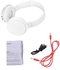 350BT Bluetooth Over-Ear Headphones With Charging And Audio Cable White