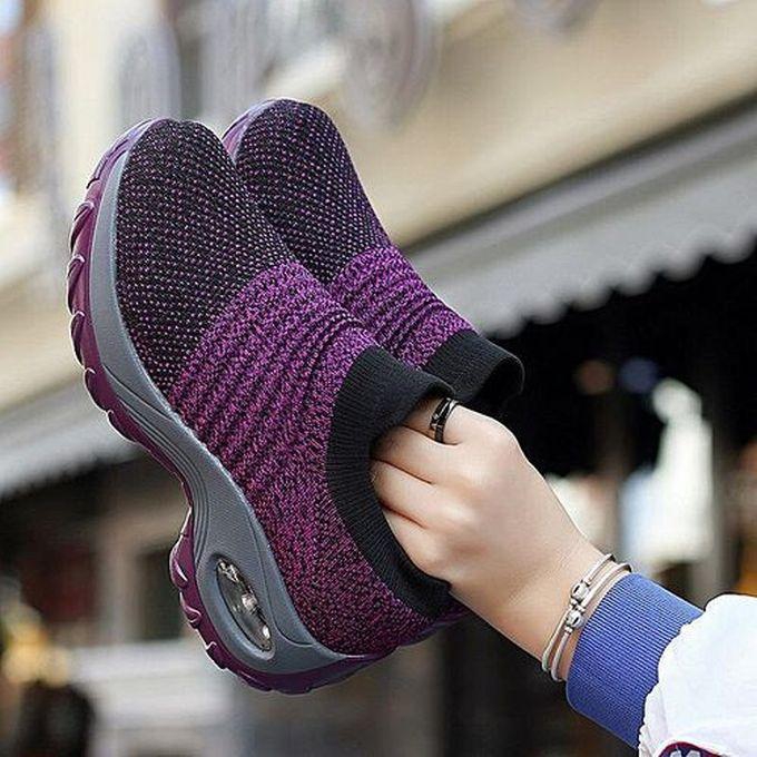 Unique Female Sneakers Purple And Black