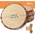 Binswloo 6PCS 8-9 Inch Rustic Wood Slices Centerpieces, Natural Pine Wood Slabs for Table, Unfinished Wood Round Circle Discs with Jute Twine, Perfect for Wedding Decor, Christmas Crafts Ornaments