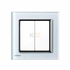 LIVOLO VL-W2K2-12 White Crystal Glass K-Pad Wall Light Switch 2Gang 1Way
