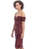 VOG Paris Wine Polyester Special Occasion Dress For Women