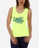 Sprint Activewear "Wild Workout" Printed Sportive Top - Neon Yellow