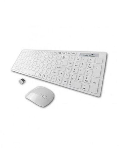 Crash Wireless Keyboard & Optical Mouse 2.4 Ghz Combo Kit - White