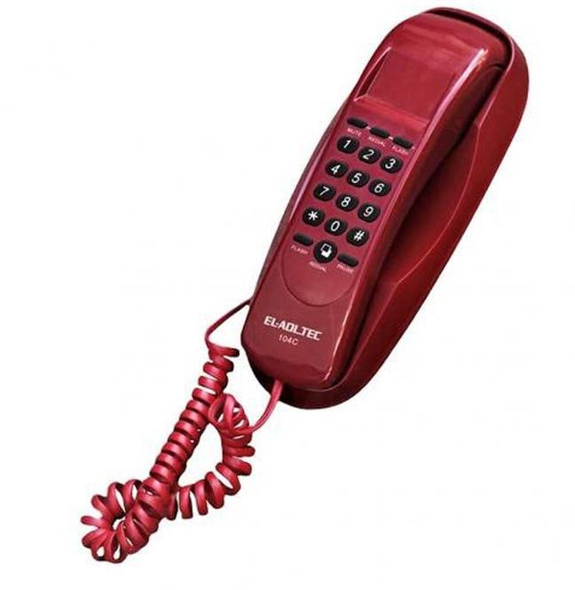 EL-ADL Tec هاتف أرضي [سلكي] Fair: 104C (احمر)