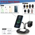 2021 New 3 in 1 Wireless Charger, 25W Qi Fast Charger for iPhone 12/12 Pro/12 Pro Max, AirPods and Apple Watch 6 5 4 3 (Black2)