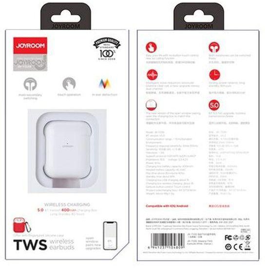 JOYROOM JR-T03s TWS Bluetooth Double Headset + Silicone Case - White