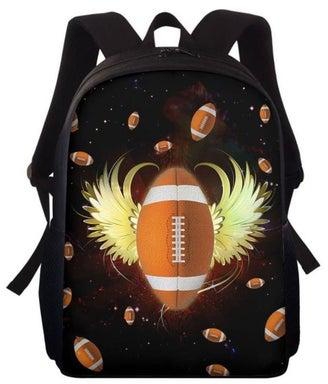 New Creative Football Print Backpack Cool Starry Sky Backpack