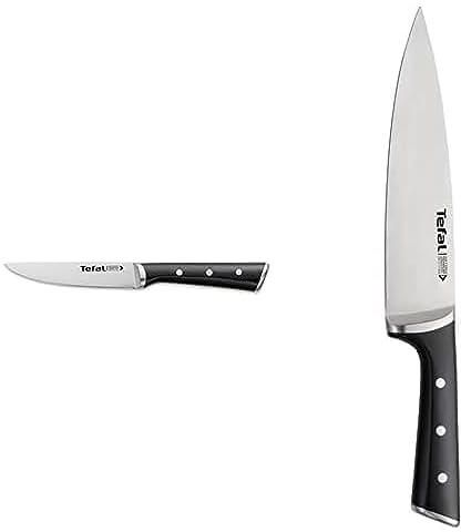 Tefal ice force chef utility knife, 11 cm, stainless steel - k2320914 + Tefal ice force chef knife 20 cm, stainless steel - k2320214