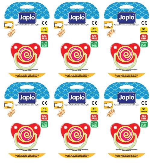 Japlo Pro Soother Blister Cards - Cherry (6 in 1)