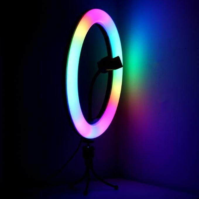 RGB Selfie Ring Light - 20cm - Black